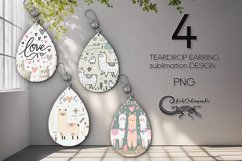 Valentine alpaca | 4 love scandi teardrop earring designs Product Image 1