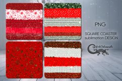 Christmas milky way | red square coaster sublimation designs Product Image 1