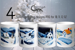 Embroidery landscape | Mug sublimation design bundle, PNG Product Image 1