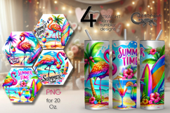 Beach, summer time | Skinny Tumbler Sublimation design PL Product Image 1
