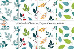Seamless Floral Leaf Patterns | Papers Product Image 1