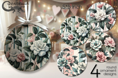 Vintage flowers 2 | round ornaments sublimation PL Product Image 1