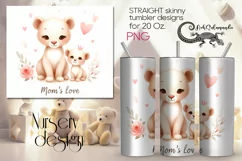 Mother's day cute animal | Skinny tumbler Sublimation PLUS16 Product Image 1