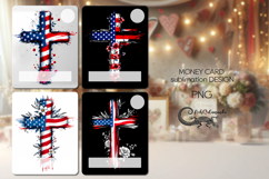 Patriotic USA flag | 4 Money Card Sublimation designs PL Product Image 1