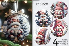 Christmas gnome with cocoa | round ornaments sublimation Product Image 1