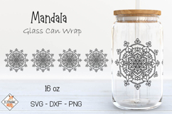 Mandala Beer Glass Can Wrap SVG Design Product Image 1