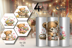 Easter animals | 4 Skinny tumbler Sublimation designs PL Product Image 1
