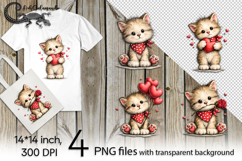 Mothers Day Cat | 4 cute PNG Sublimation designs P Product Image 1