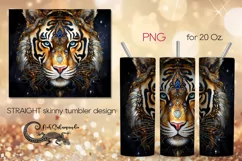 Watercolor tiger | skinny tumbler Sublimation design PLUS Product Image 1