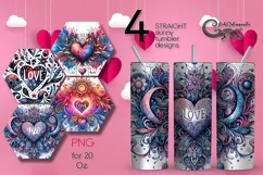 Valentine Inscription | 4 love Skinny tumbler designs PL Product Image 1