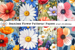 Seamless Floral Patterns | Papers Product Image 1