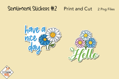 Sentiment Stickers #2| Print and Cut Product Image 1