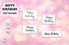 Happy Birthday Text Designs SVG DXF PNG Product Image 1