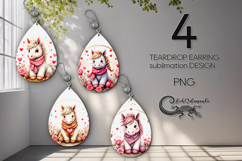Valentine animals | horse teardrop earring design PLUS Product Image 1
