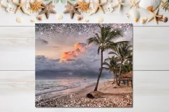Oil paint Beach life | Skinny Tumbler Sublimation design P Product Image 2