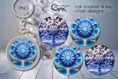 Christmas snowflake | xmas Car coaster &amp; key chain designs2 Product Image 1