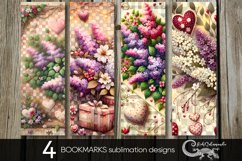 Romantic lilac bush | valentine bookmarks sublimation design Product Image 1