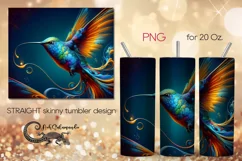 Fantasy Hummingbird | skinny tumbler Sublimation design PL2 Product Image 1