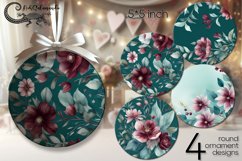 Vintage flowers | round ornaments sublimation PL2 Product Image 1