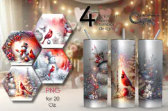 Cute Xmas snowman | Skinny tumbler sublimation design P2 Product Image 1