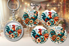 Beautiful farm | Sublimation coaster &amp; key chain design PL2 Product Image 1