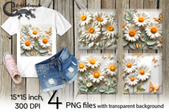 3D Spring flowers | 4 love PNG Sublimation designs P2 Product Image 1