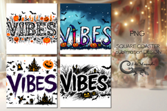 Funny halloween | 4 square coaster sublimation designs P2 Product Image 1