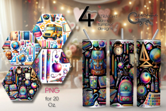 Back to school | 4 Skinny tumbler sublimation designs, PL2 Product Image 1