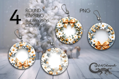 Christmas decor | Round earring Sublimation PL2 Product Image 1