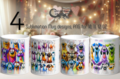 Funny pets | 4 Cartoon Mug sublimation designs PLUS2 Product Image 1