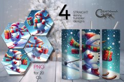 Xmas Snowman | 4 Christmas Skinny tumbler sublimation PL2 Product Image 1