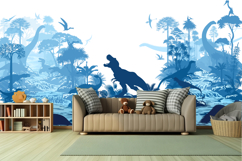 Vector jungle river with dinosaurs. Product Image 2