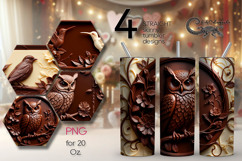 Chocolate | 4 Straight Skinny Tumbler Sublimation designs P2 Product Image 1