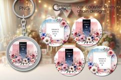 Motivating inscriptions 2 | Car coaster &amp; key chain design 2 Product Image 1
