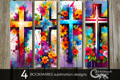 Christian Cross | faith bookmarks sublimation design P2 Product Image 1
