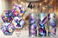 Hummingbird | 4 skinny tumbler Sublimation designs PL Product Image 1