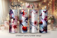 Watercolor spring flower | Skinny tumbler Sublimation PLUS Product Image 2