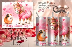 Valentine animals | Love Skinny tumbler sublimation design 2 Product Image 1