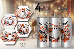 Cute ghost | Funny Halloween Skinny tumbler sublimation P2 Product Image 1