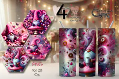 Watercolor Coffee Gnome | 4 Sublimation Tumbler Designs PL2 Product Image 1