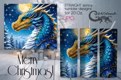Xmas dragon | Kids New year Sublimation tumbler design PLUS Product Image 2