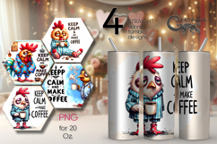 Morning coffee | 4 skinny tumbler Sublimation designs PL2 Product Image 1