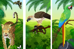 Mega set of 20 detailised Jungle Animals Vertical Banners Product Image 2