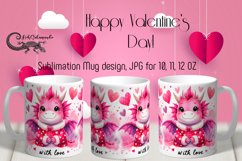 Valentine dragon | LOVE pink Mug sublimation design PLUS2 Product Image 1