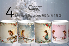 Vintage Christmas | 4 Retro Sublimation Mug designs p2 Product Image 1