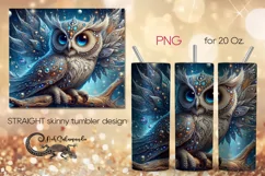 Briliant Owl | Fantasy skinny tumbler Sublimation design PL2 Product Image 1