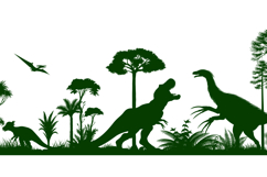 Set of 4 vector seamless prehistoric backgrounds Product Image 2