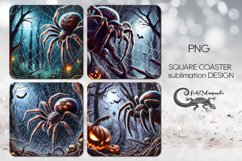 Halloween spider | square coaster sublimation design P2 Product Image 1