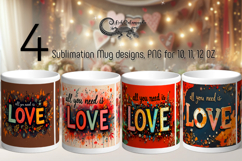 Boho style | 4 Hippie inscription Sublimation Mug designs P2 Product Image 1