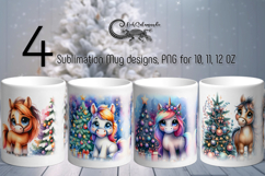 Christmas horse | 4 funny Sublimation Mug designs PL2 Product Image 1